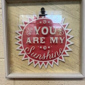shadowbox wall decor; You Are My Sunshine ☀️